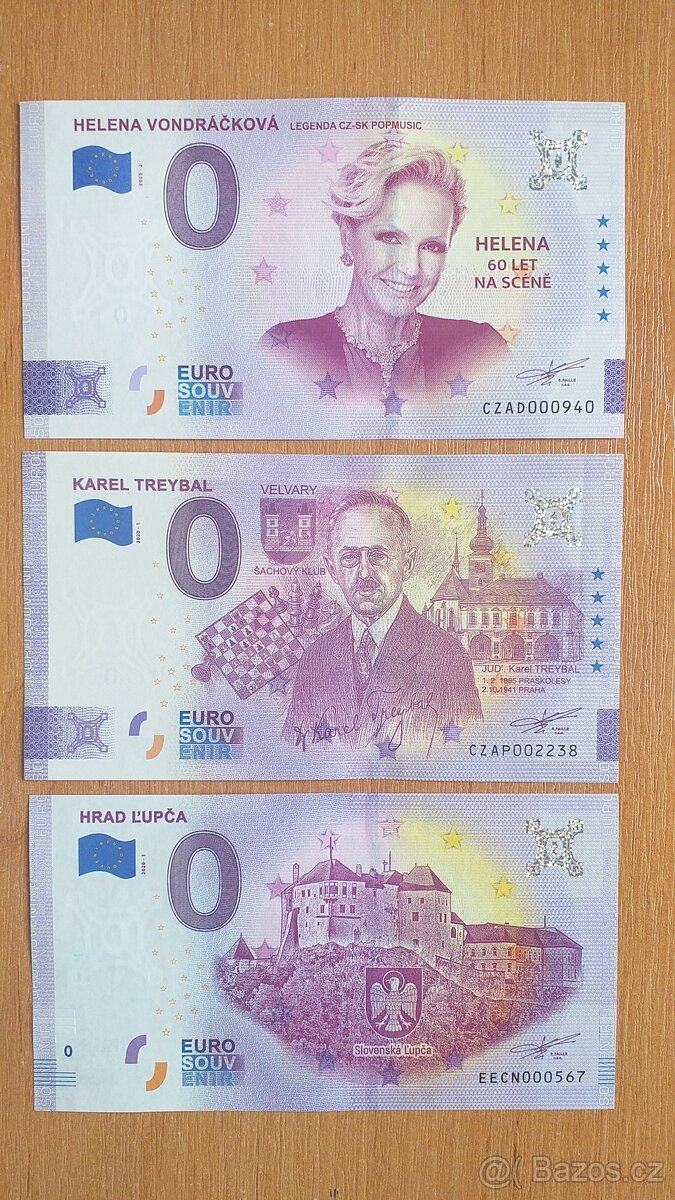 0 euro bankovka, 0 euro souvenir, 0€ bankovka 9