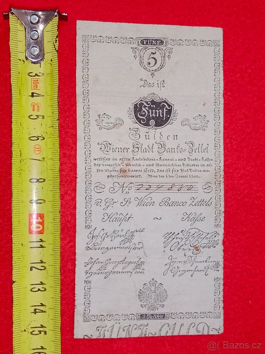 5 gulden - rok 1800