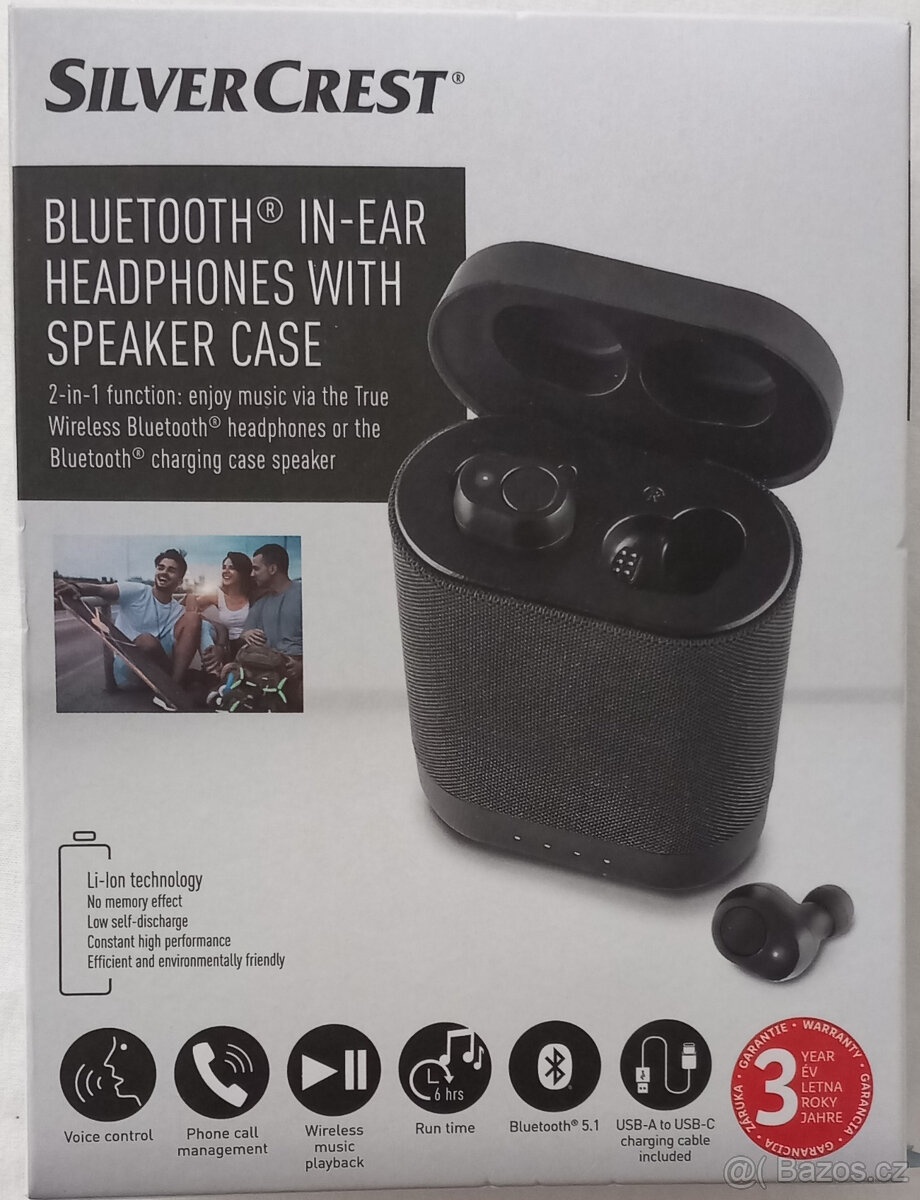 Bluetooth sluchátka s reproduktorem SKTL 40 Silvercrest