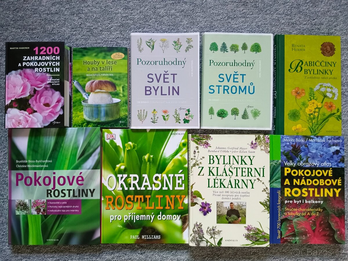 Prodám 18 knih - zahrada, rostliny, zvířata