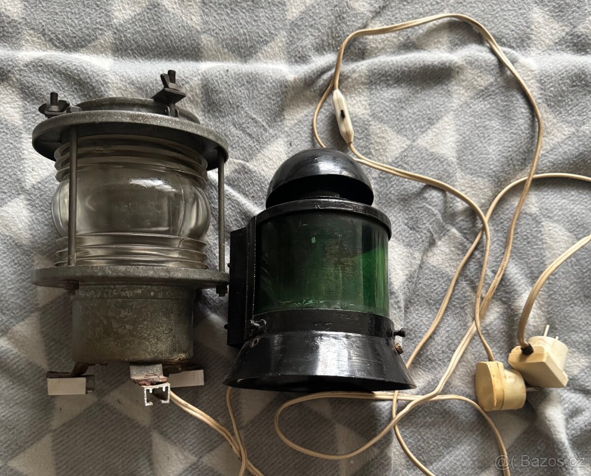 dvě staré lodní lampy funkční-nabídněte