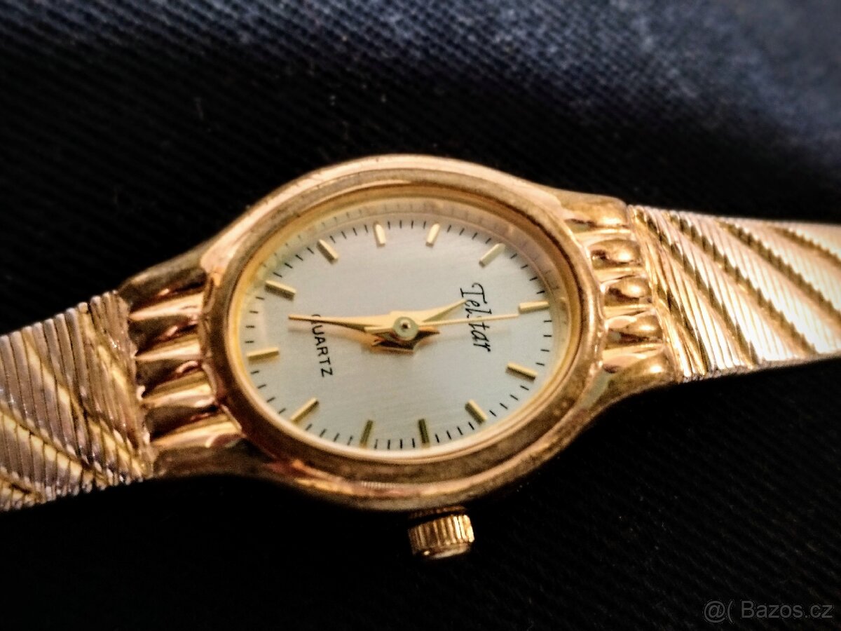 Elegantní dámské hodinky zlatá Quartz 22g