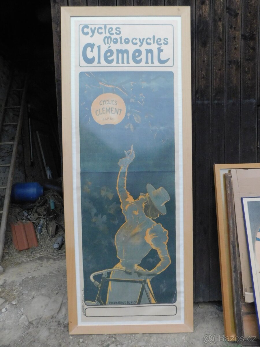 Originální litografický plakát Cycles / Motocycles CLEMENT