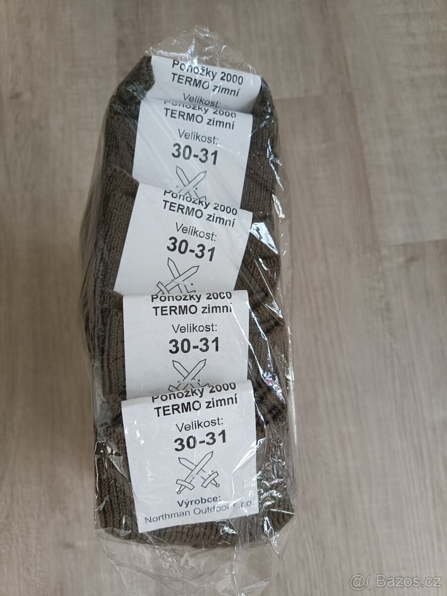ponožky termo zimní AČR vel. 30-31 celkem 5ks