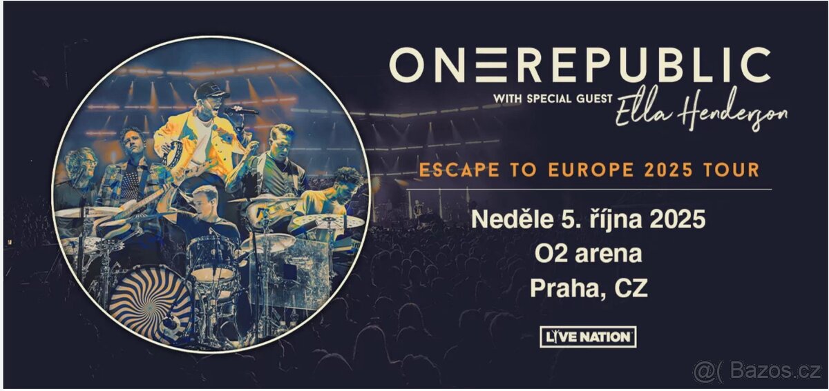 ONEREPUBLIC 5.10.2025 🎶  O2 arena, Praha 📍Sektor: Stání