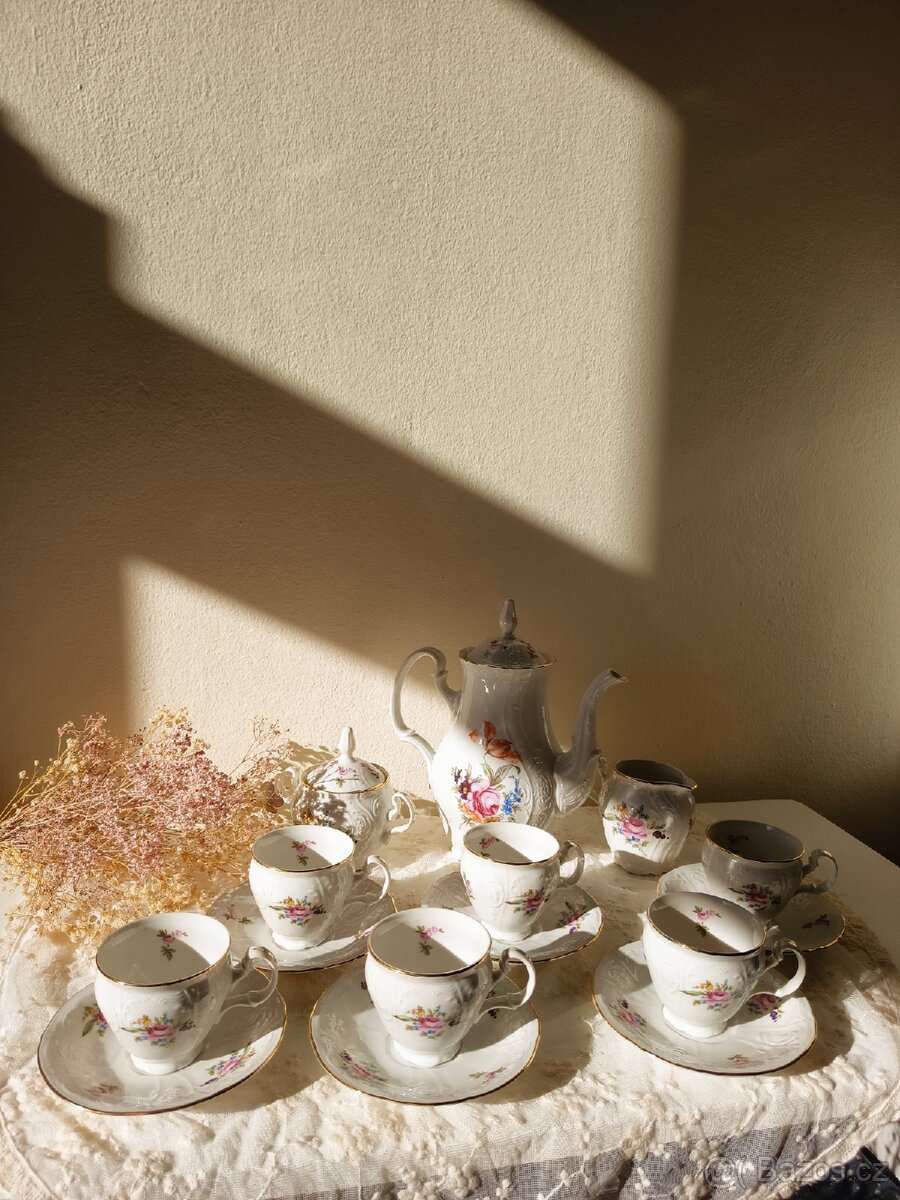 Čajový servis Bernadotte míšeňská růže Thun