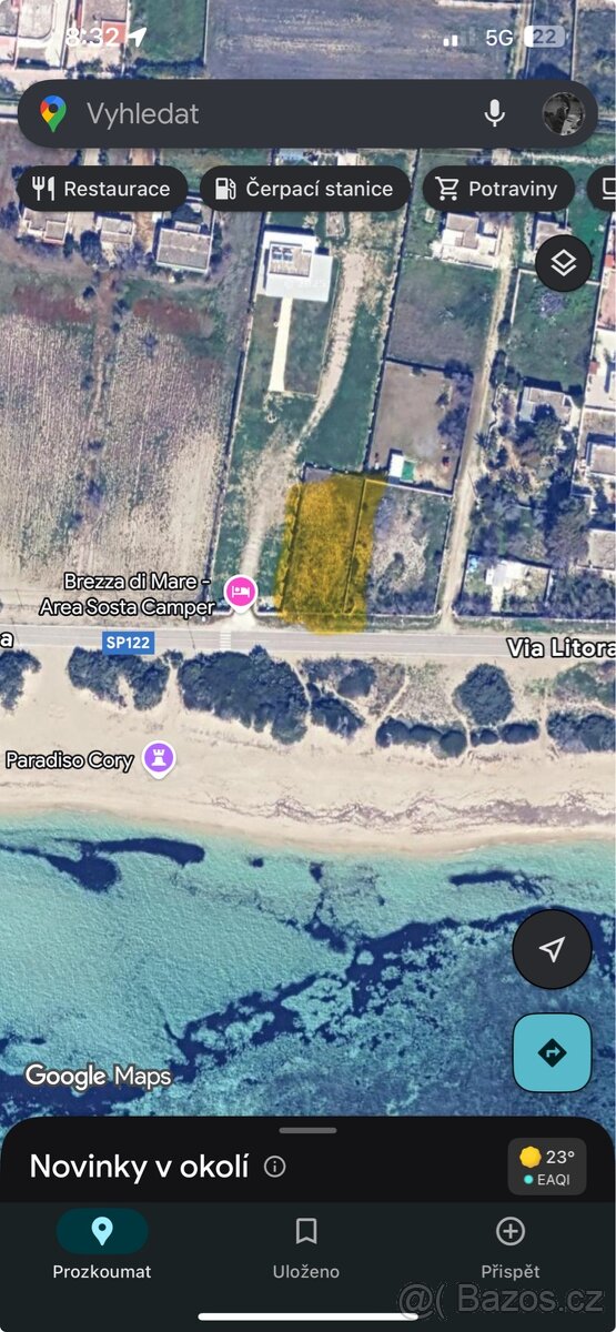 Pozemek přímo u pláže🇮🇹 650m2