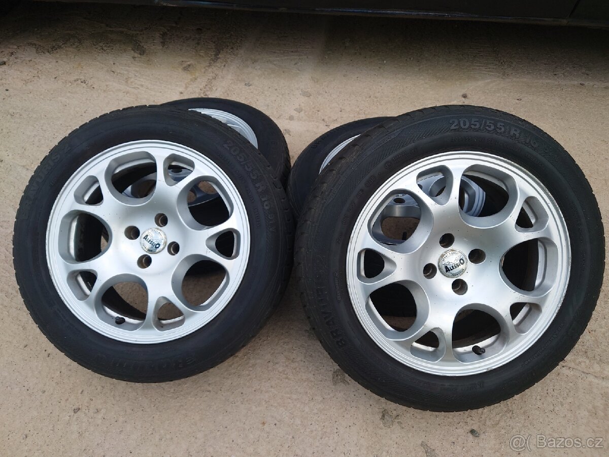 Disky Alessio R16 4x100, pneu barum