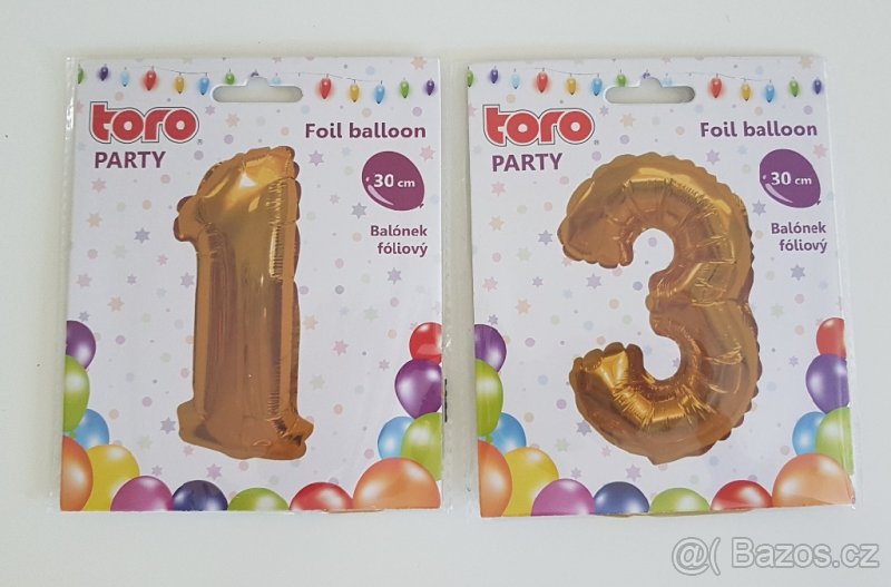 Narozeninove balonky č. 1 a 3 jako 13 nebo 31