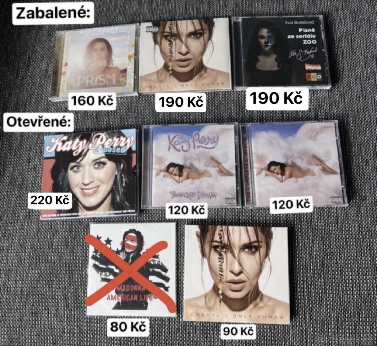 CD Katy Perry, Cheryl a Eva Burešová