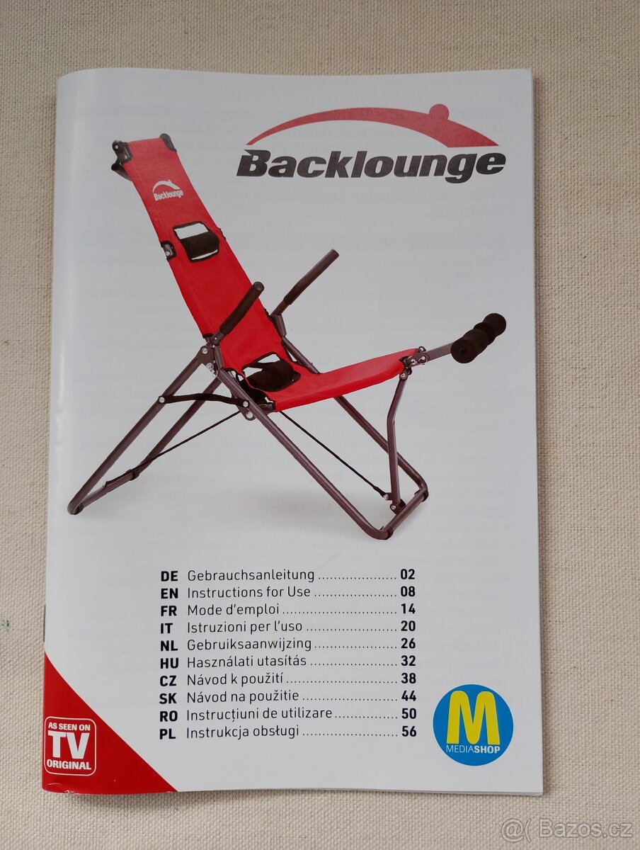 Backlounge - inverzní trenažér zad