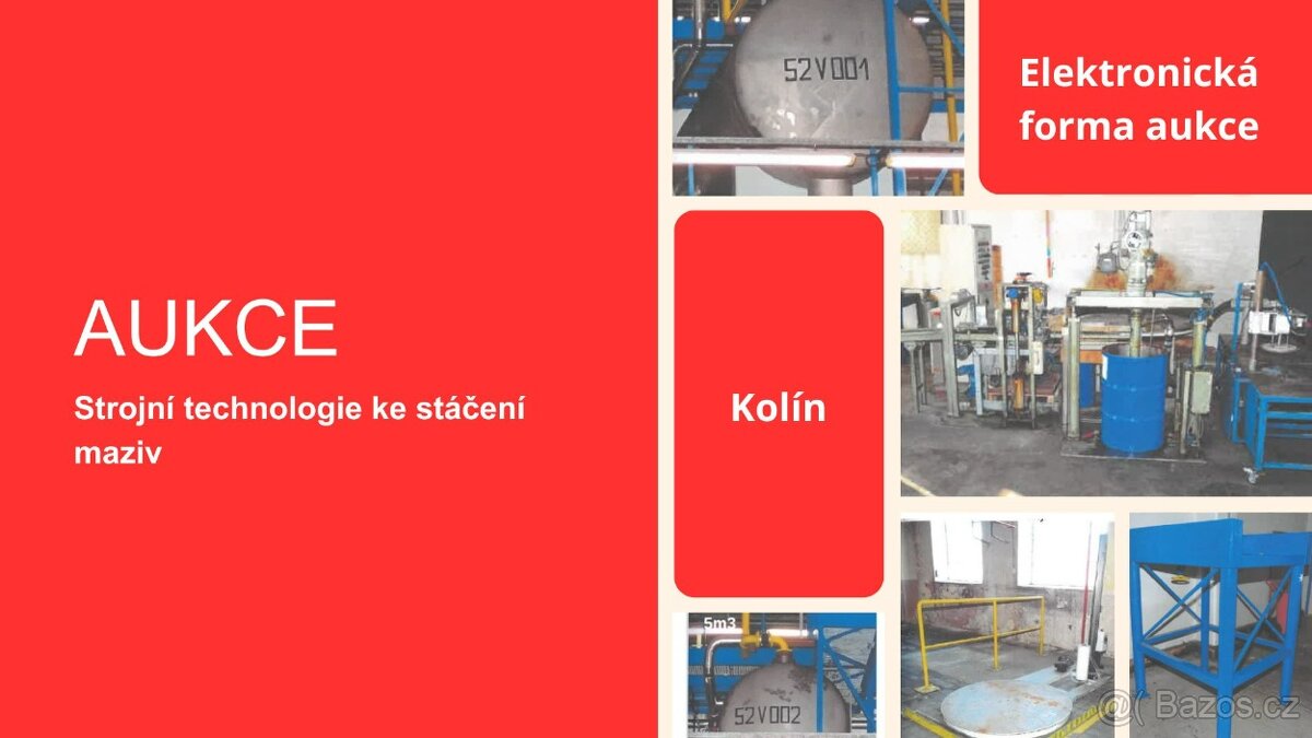 Aukce: Strojní vybavení na stáčení maziv z odstavené výroby