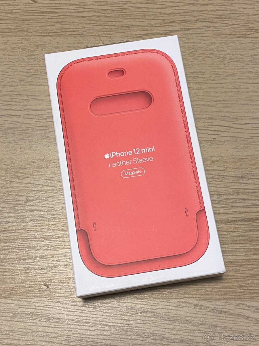 Apple iPhone 12 Mini Leather Sleeve Pink Citrus (NOVÉ)