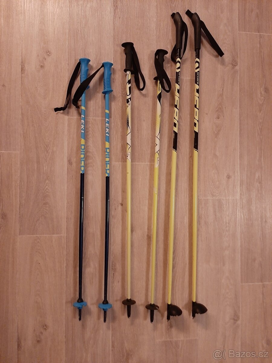 Dětské sjezdové hole 100cm, běžecké hole - hůlky 115cm