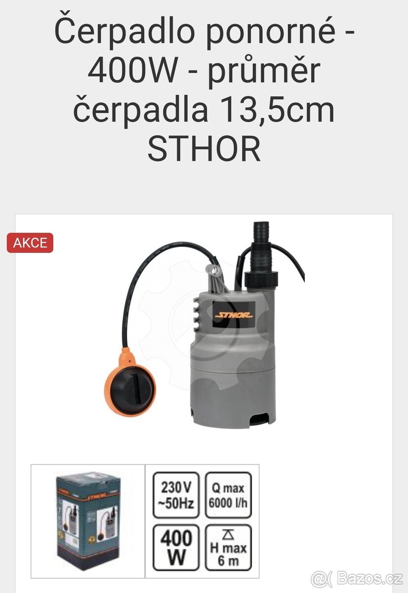 Čerpadlo Sthor 400W