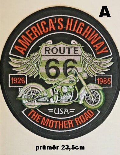 moto nášivka chopper Live Ride free Route66 Guns n Roses
