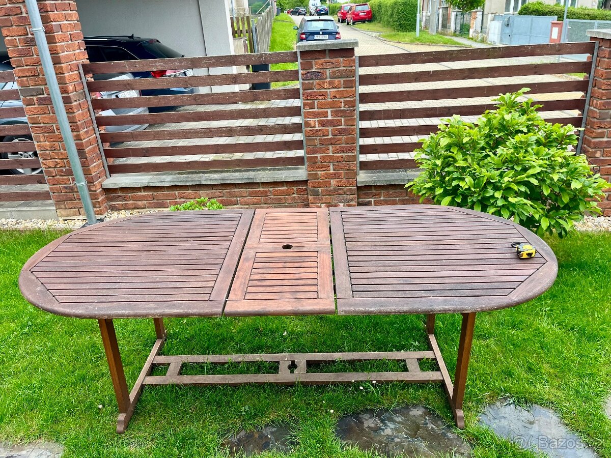 Zahradní stůl Teak rozkládací 100x190cm - 230cm 2 200 Kč