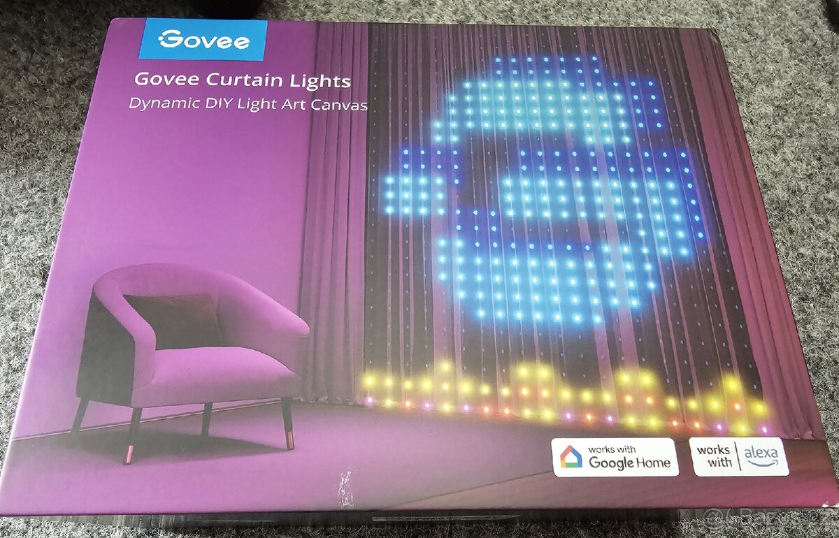 LED závěs Govee RGBIC Curtain Light 520 LED - 1.5 x 2m