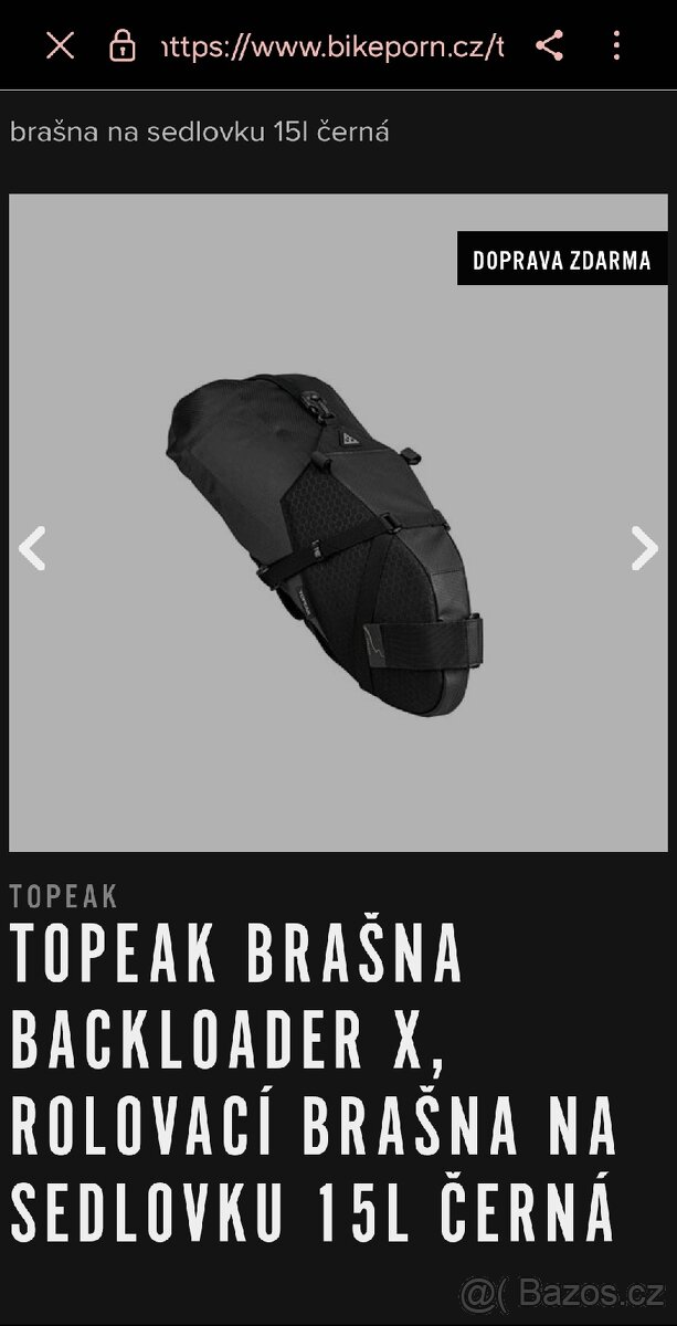 Topeak brašna na sedlovou 15l