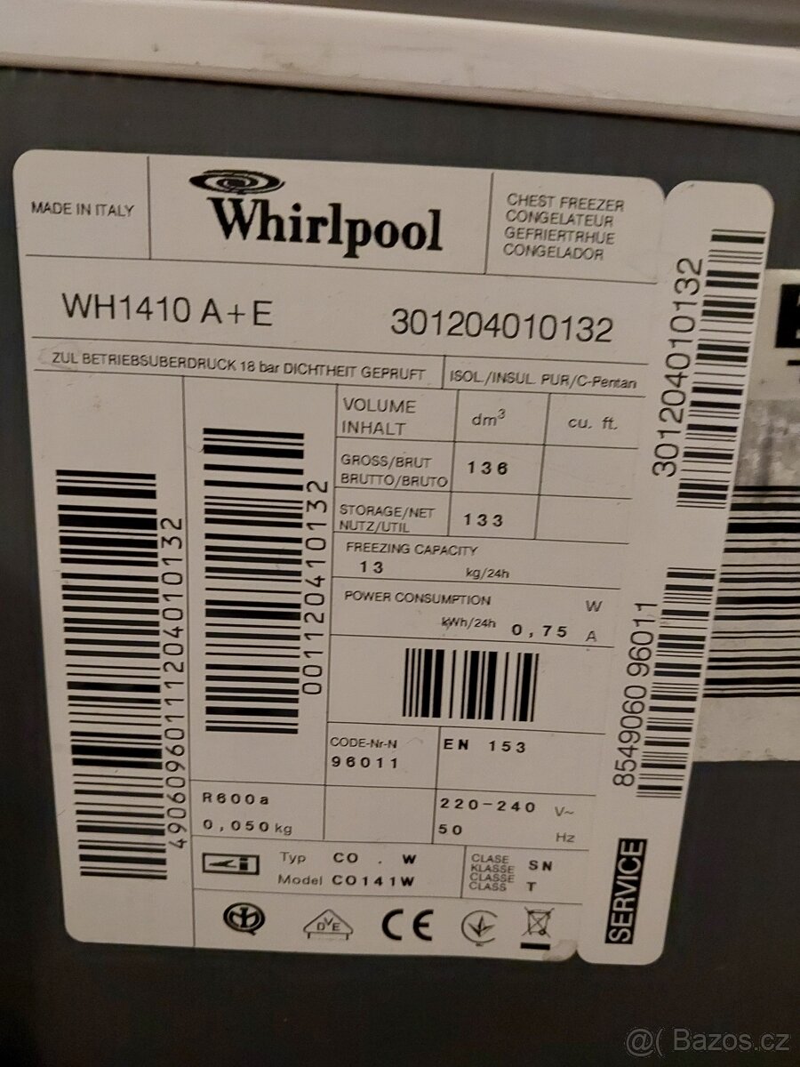 mrazák 135 l Whirlpool