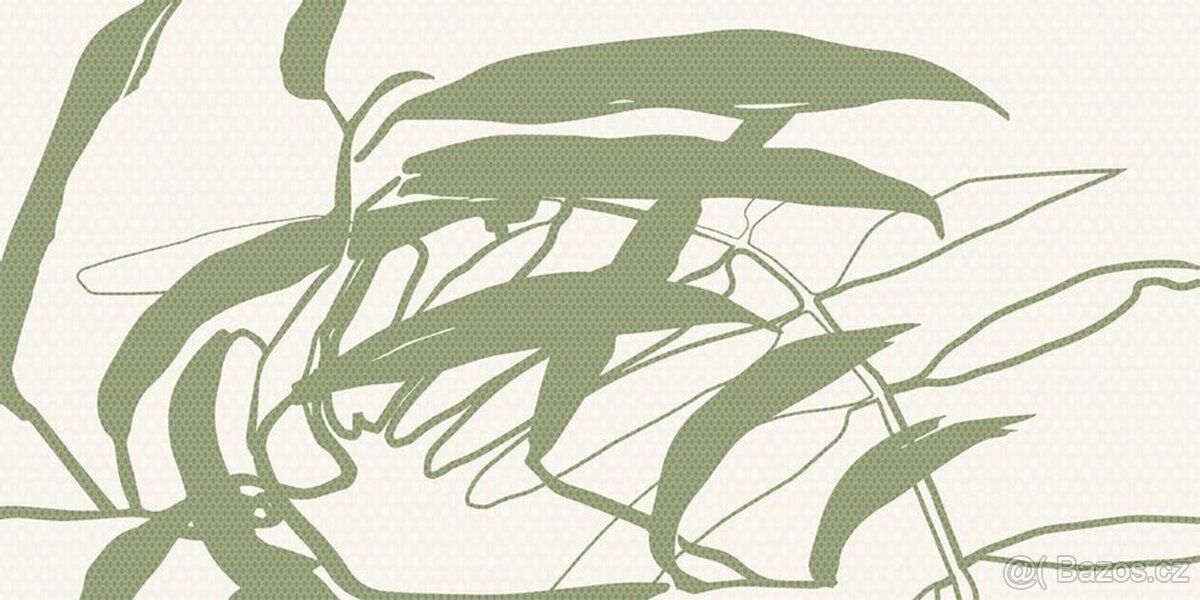 Obklad  30x 60 bílo zelená