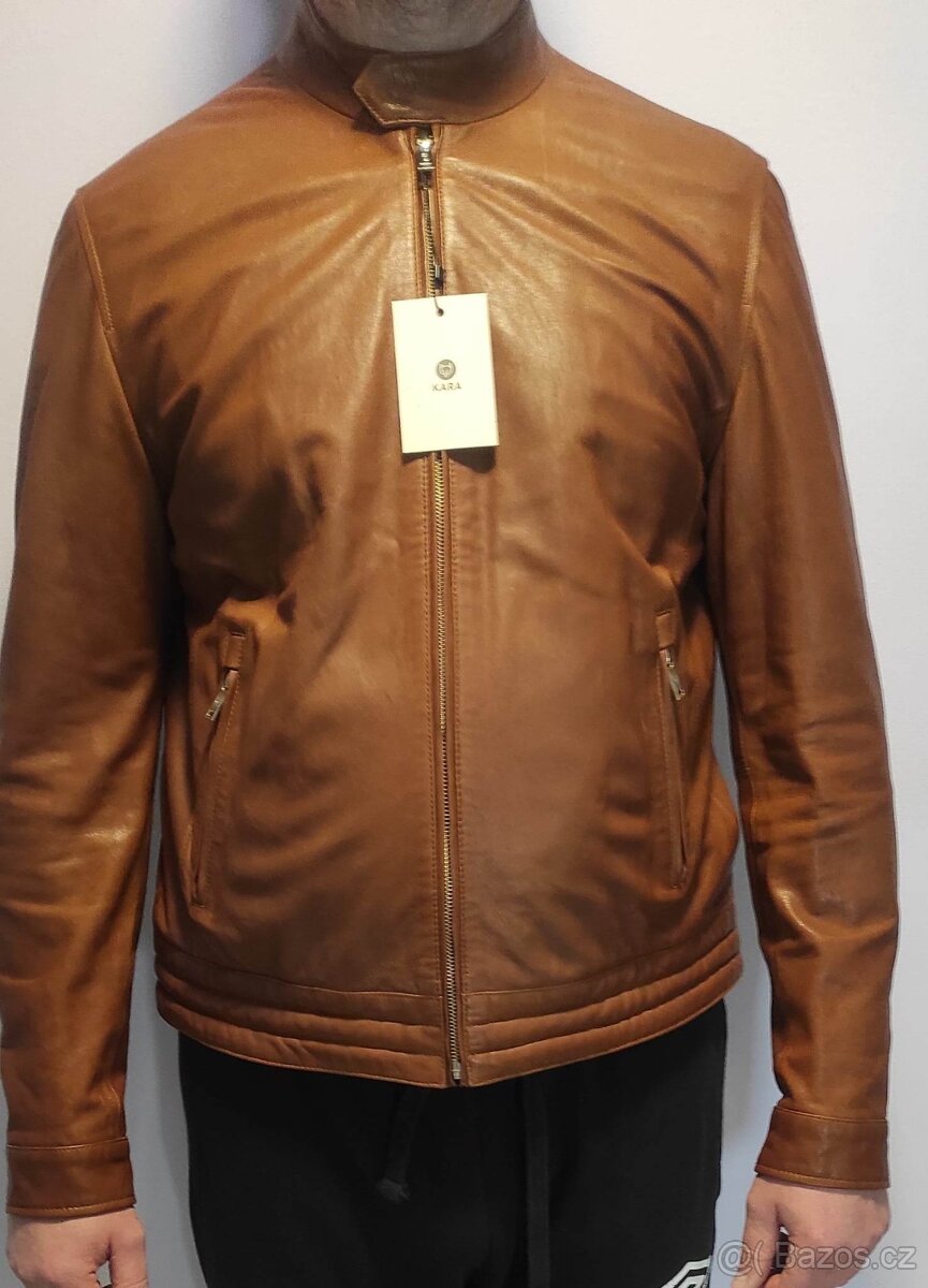 Kožená panská bunda vel.56