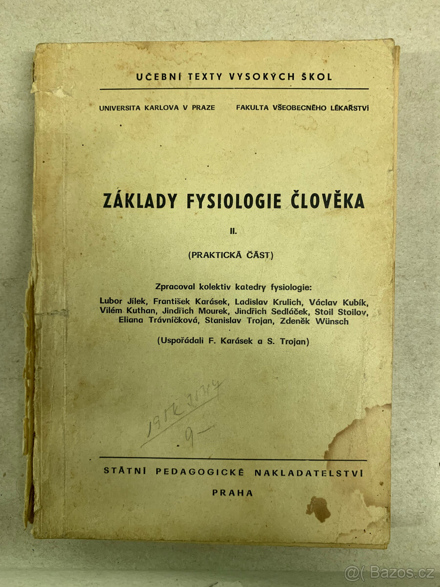 Kniha - Základy fysiologie člověka (2. díl)