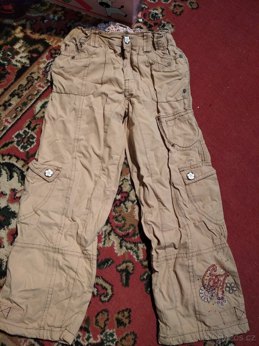 Zateplené kalhoty, vel. 122