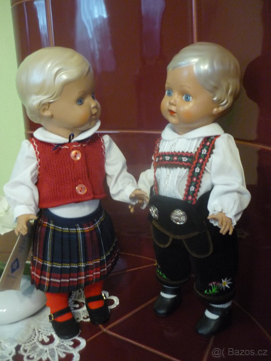 Sběratelské panenky od Schildkröt,  značené,  v. 34cm, TOP