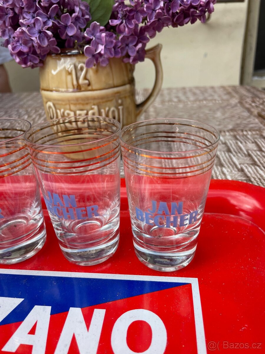 Sklenky cinzano a Becher
