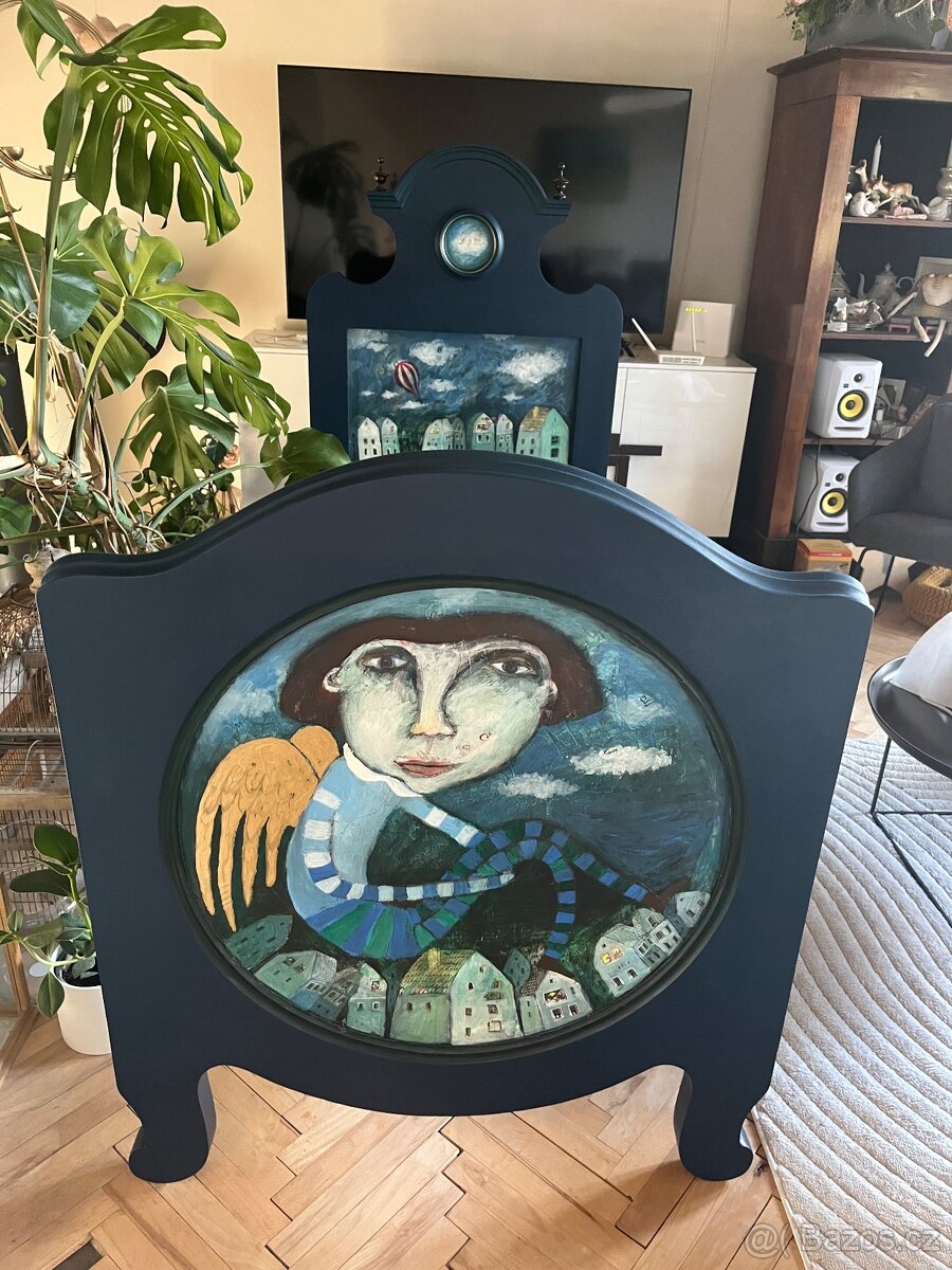 Neobarokova posteľ 90x200cm