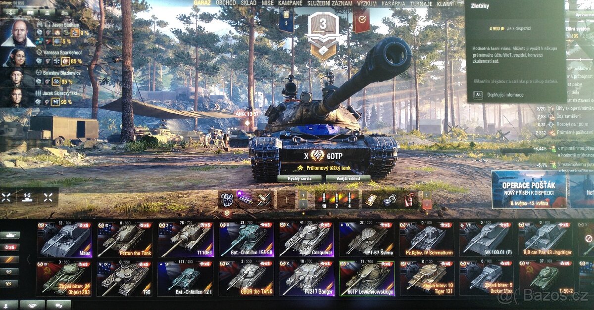 World of tanks účet včetně mailu WOT