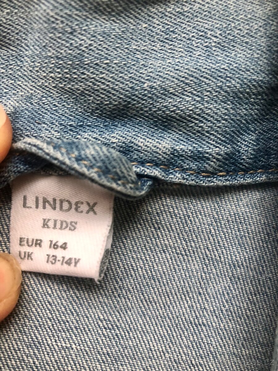 Riflová bunda, džíska Lindex vel. 164