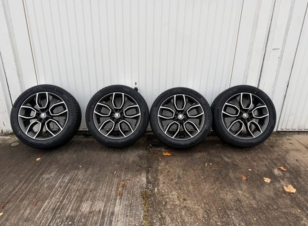 Originální alu kola Škoda Crater 19" s novými zimními pneu