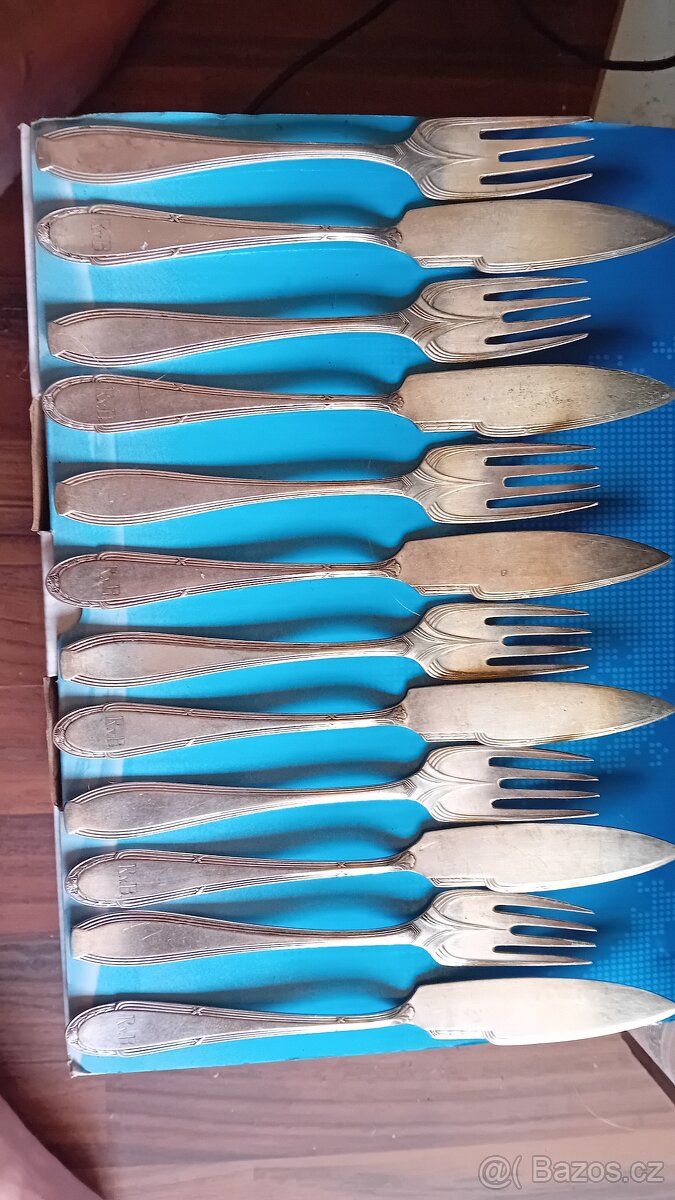 Secesní sada rybích příborů WMF