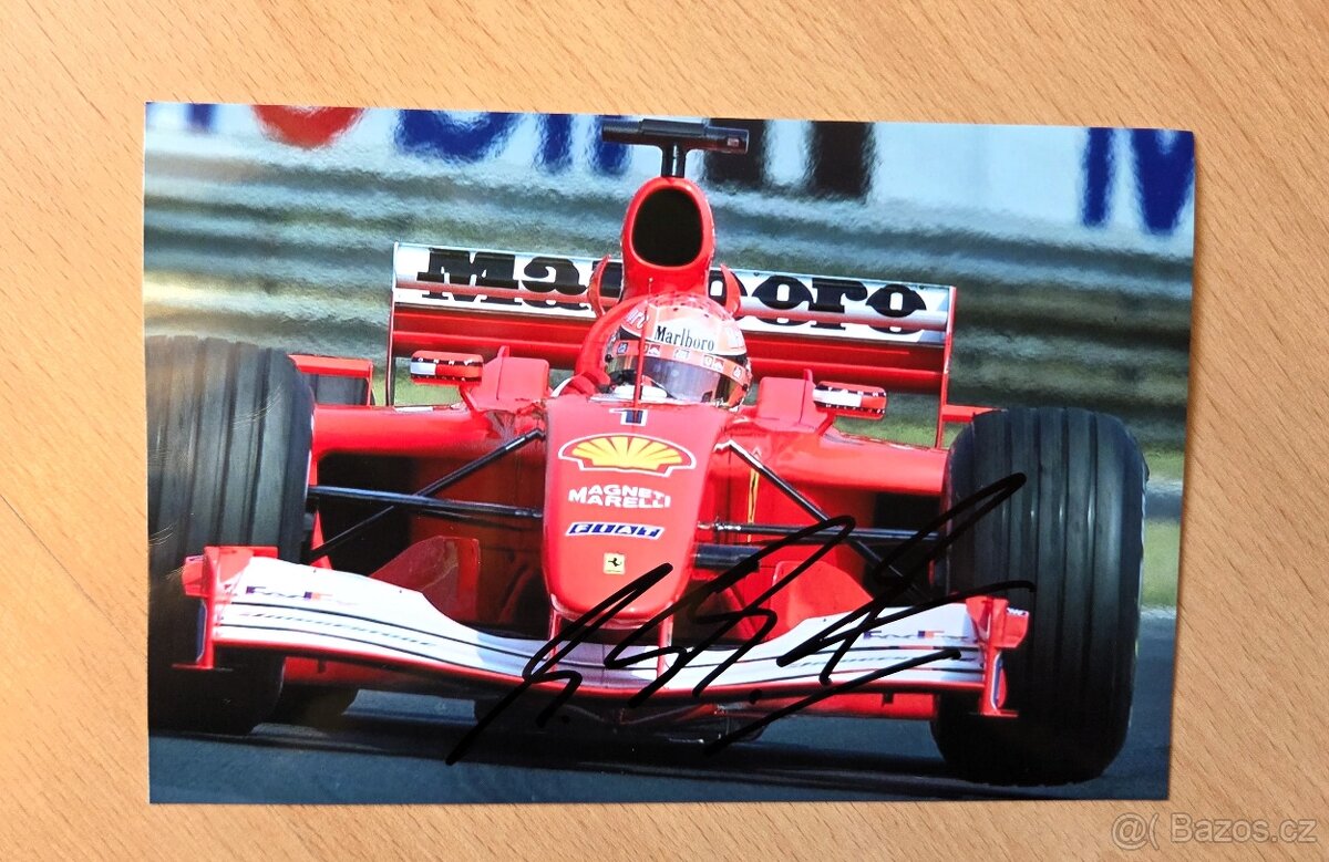 Michael Schumacher Ferrari F1 originální autogram