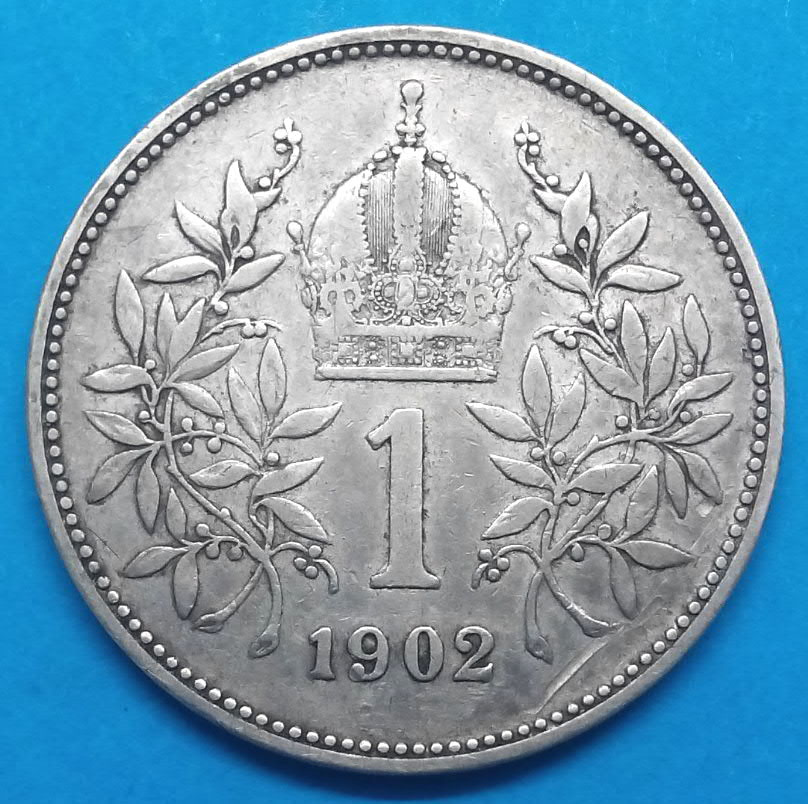 Stříbrná mince r. 1902 František Josef I.