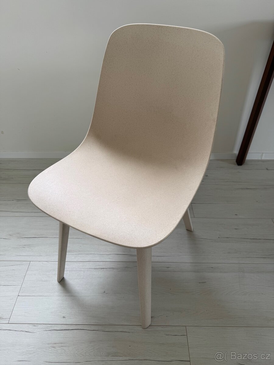2x IKEA ODGER Židle, bílá/béžová