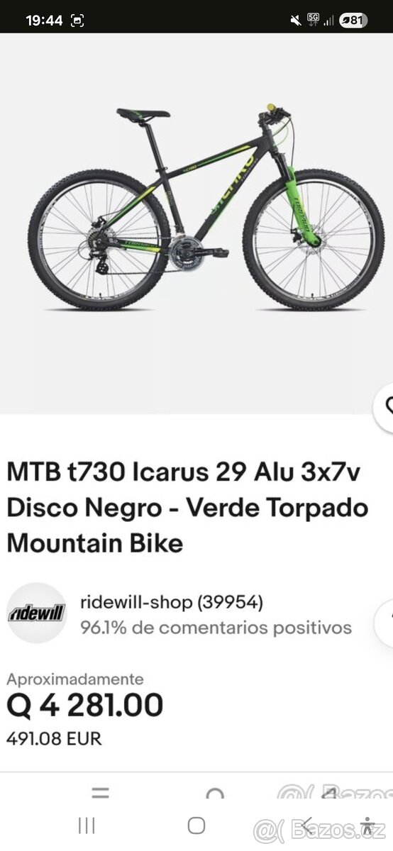 Prodám horské kolo Torpado Icarus T730