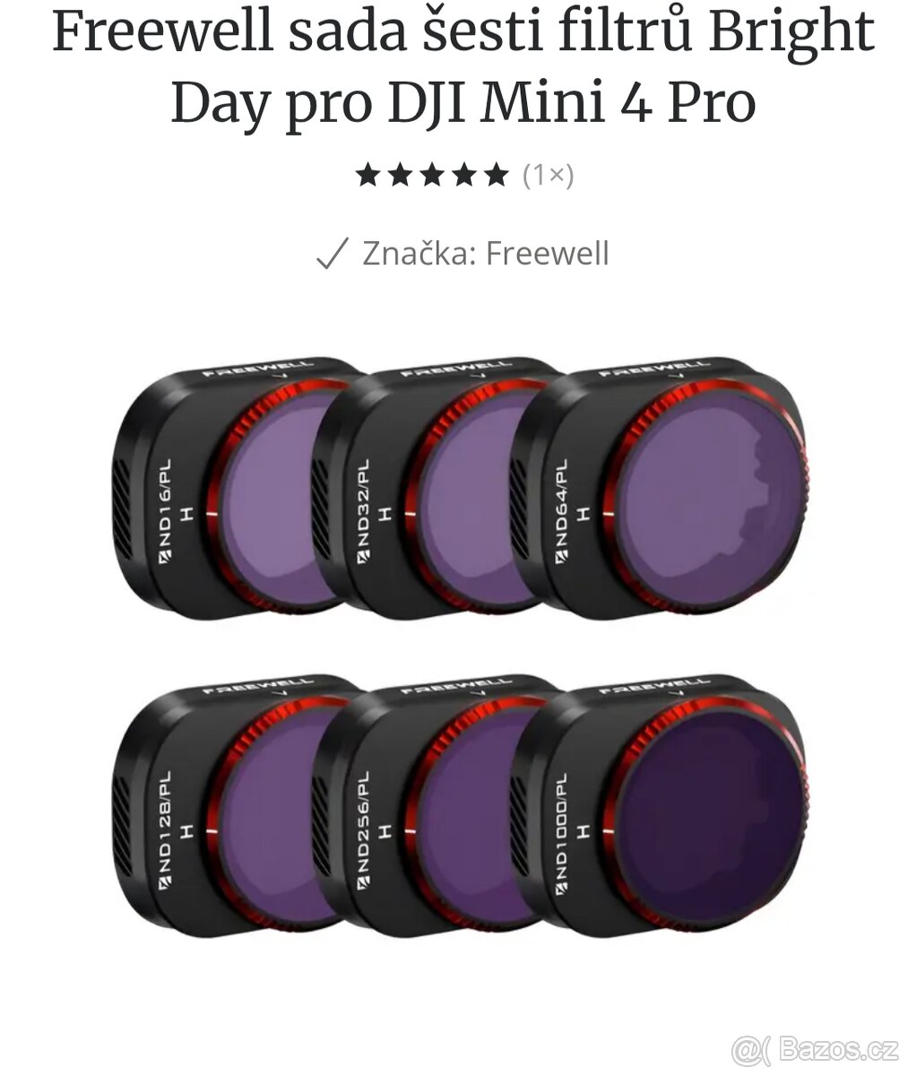 Freewell sada šesti filtrů Bright Day pro DJI Mini 4 Pro
