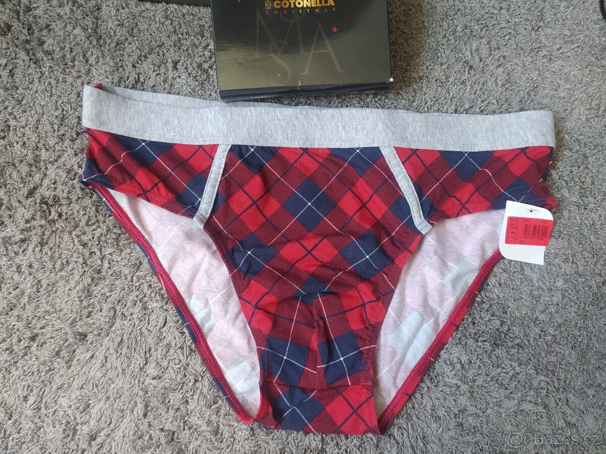 Pánské slipy, vánoční edice, XL, nové