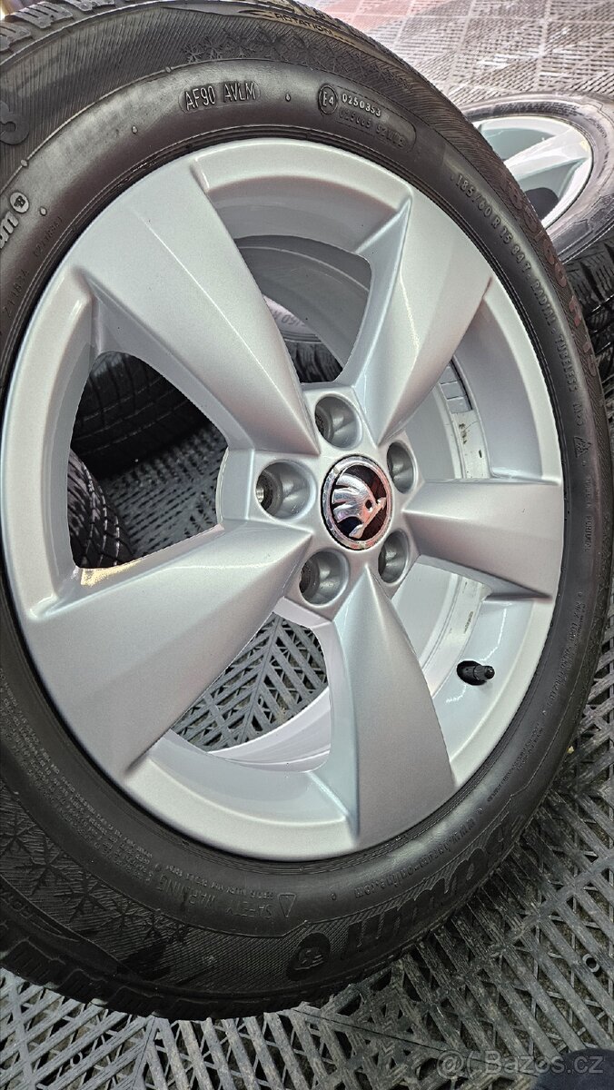 Prodám originální alu disky 15" škoda 185/60 R15, 5x100