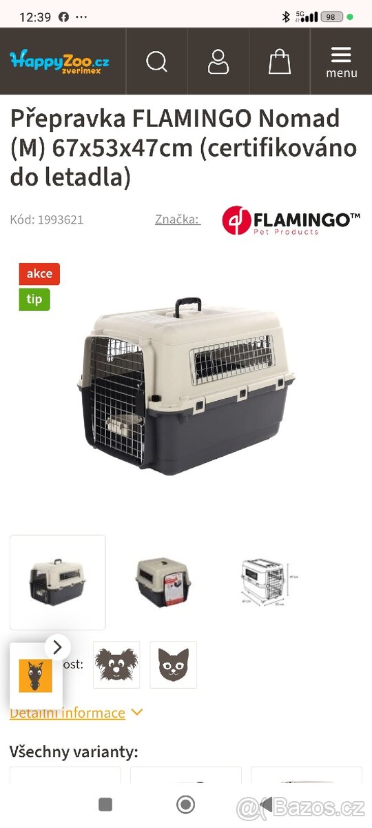 PŘEPRAVNÍ BOX na mazlíčka