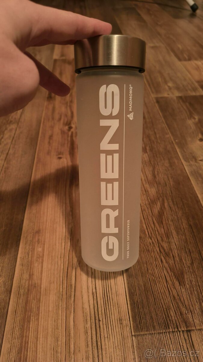 Láhev z pevného skla/nerez víčko