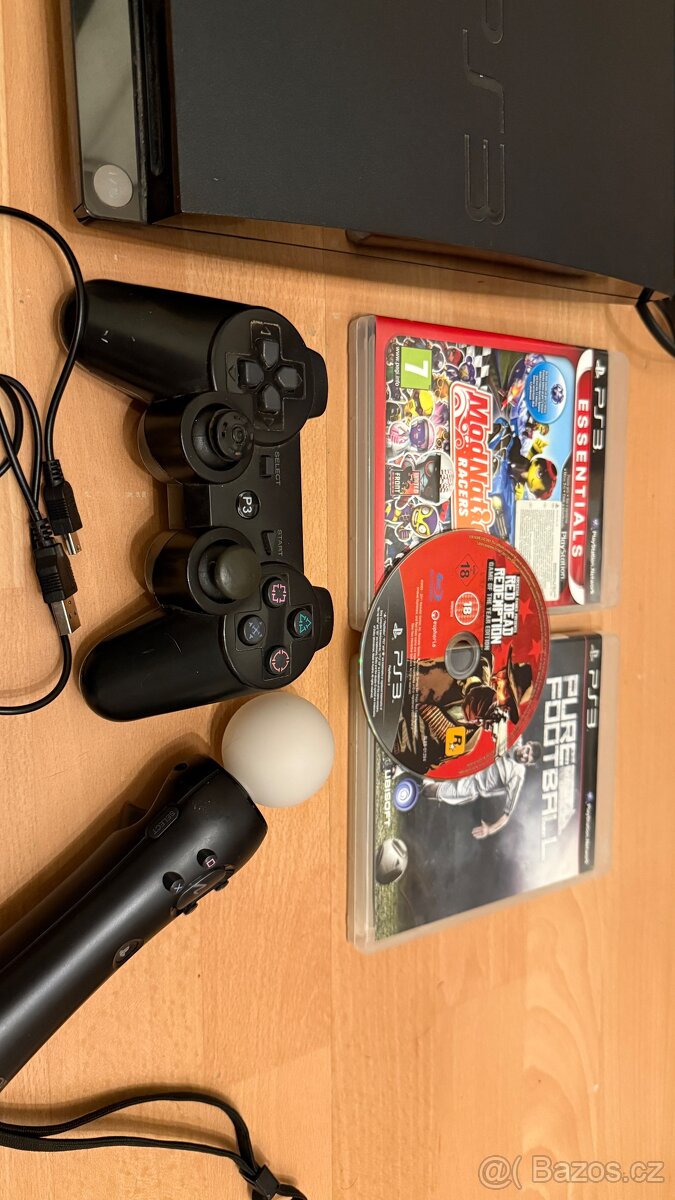 PlayStation 3 Slim + 3 hry aat