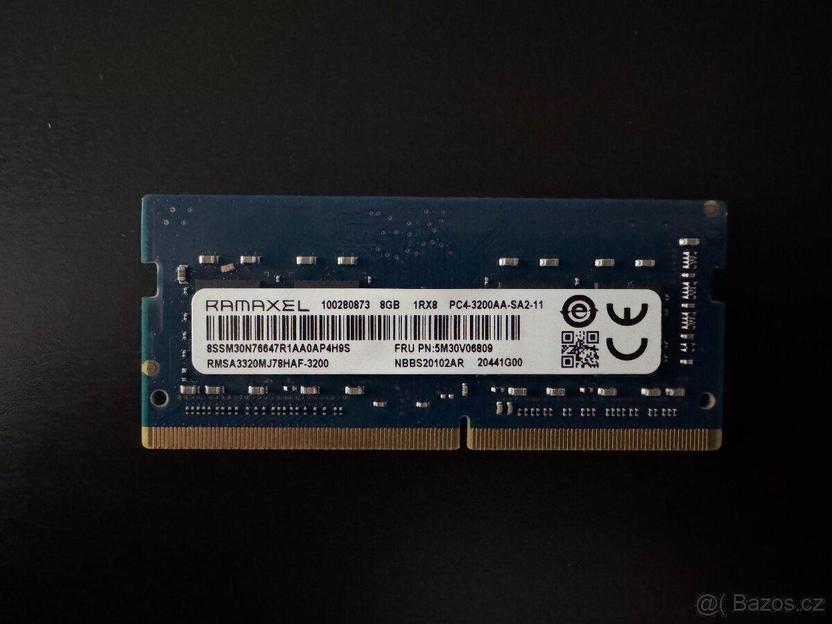 8gb RAM do notebooku Ramaxel RMSA3320MJ78HAF-3200