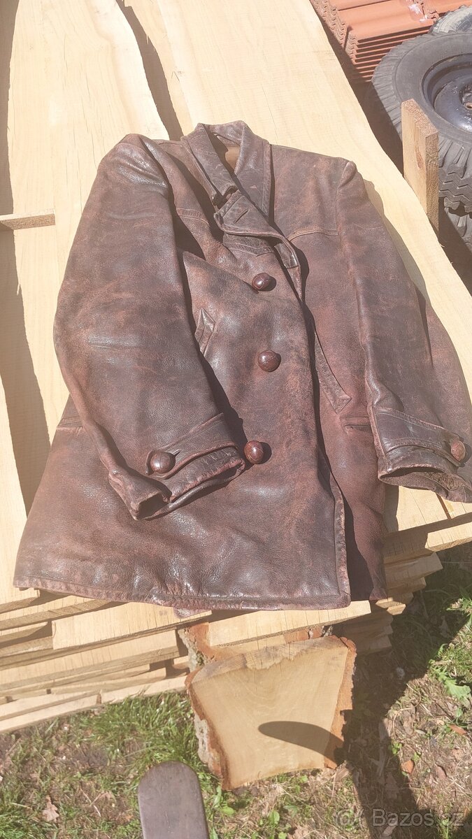 Pánský kožený kabát