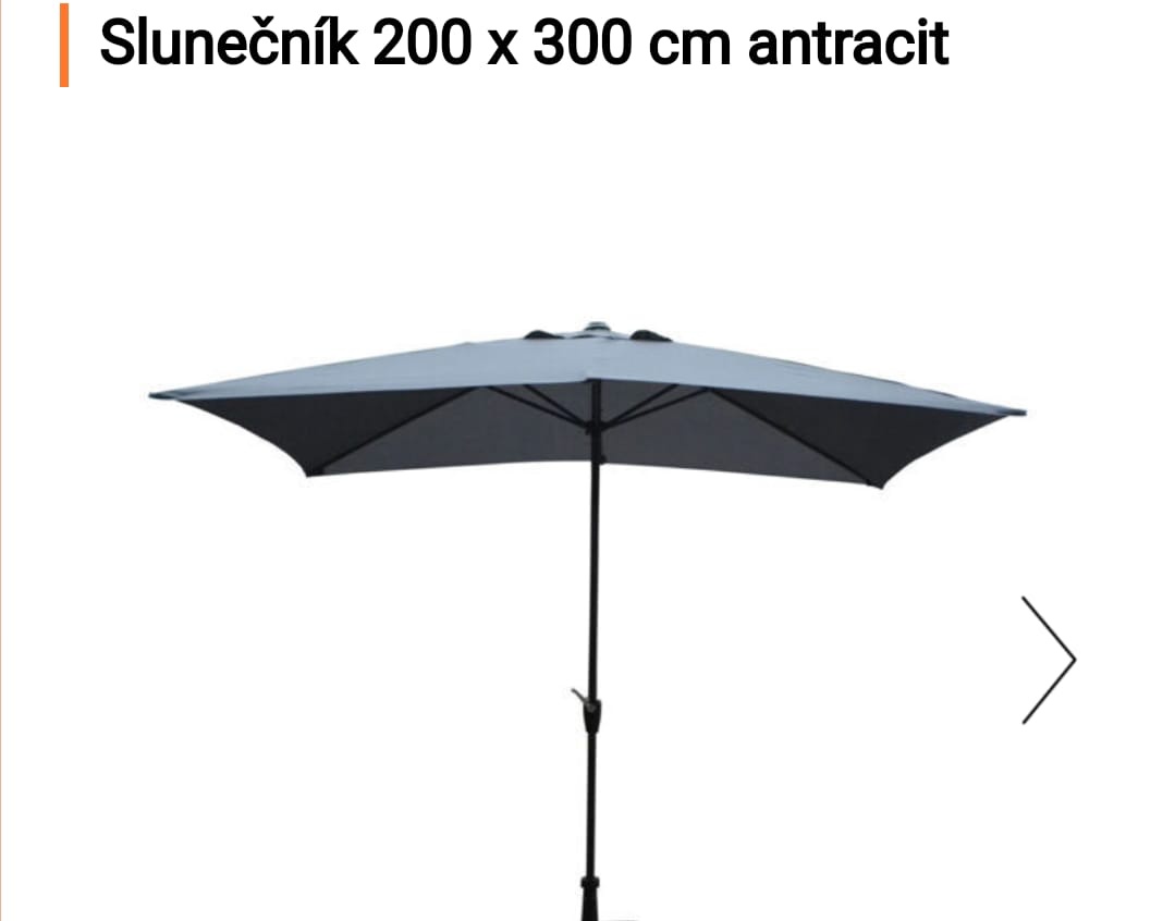 Nový slunečník 200 x300 cm