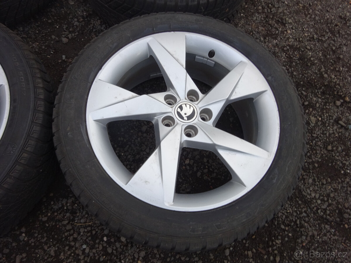 Alu kola Škoda Scala 205/50/17 celoroční