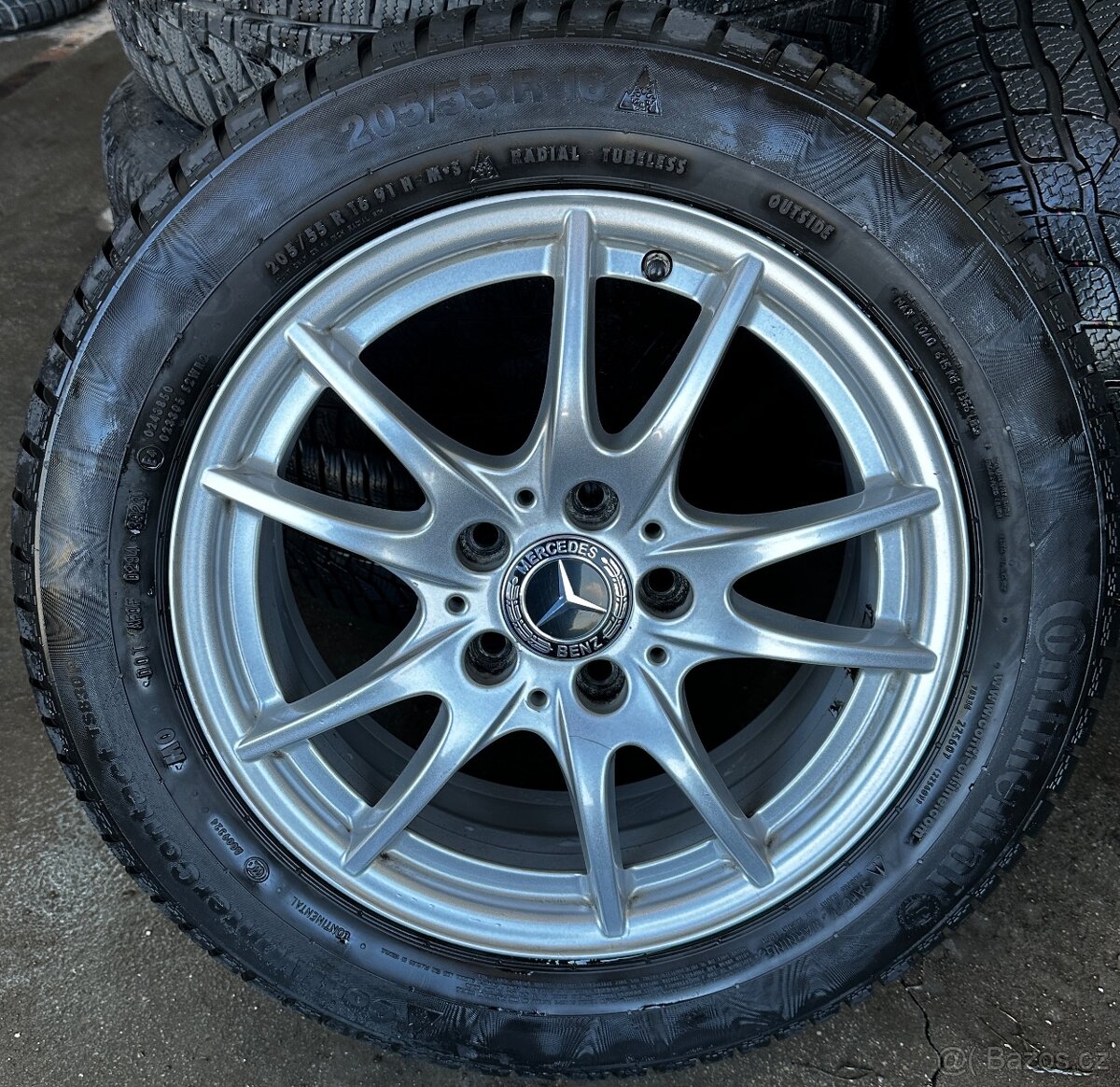 5x112 R16 6,5J ET49 Mercedes Benz + 205/55 R16 zimné